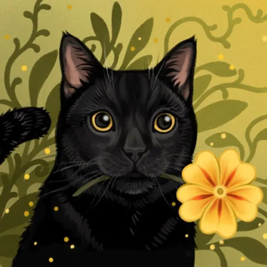 Котик с первоцветом 🌱🐈‍⬛ — Adults Only Telegram
